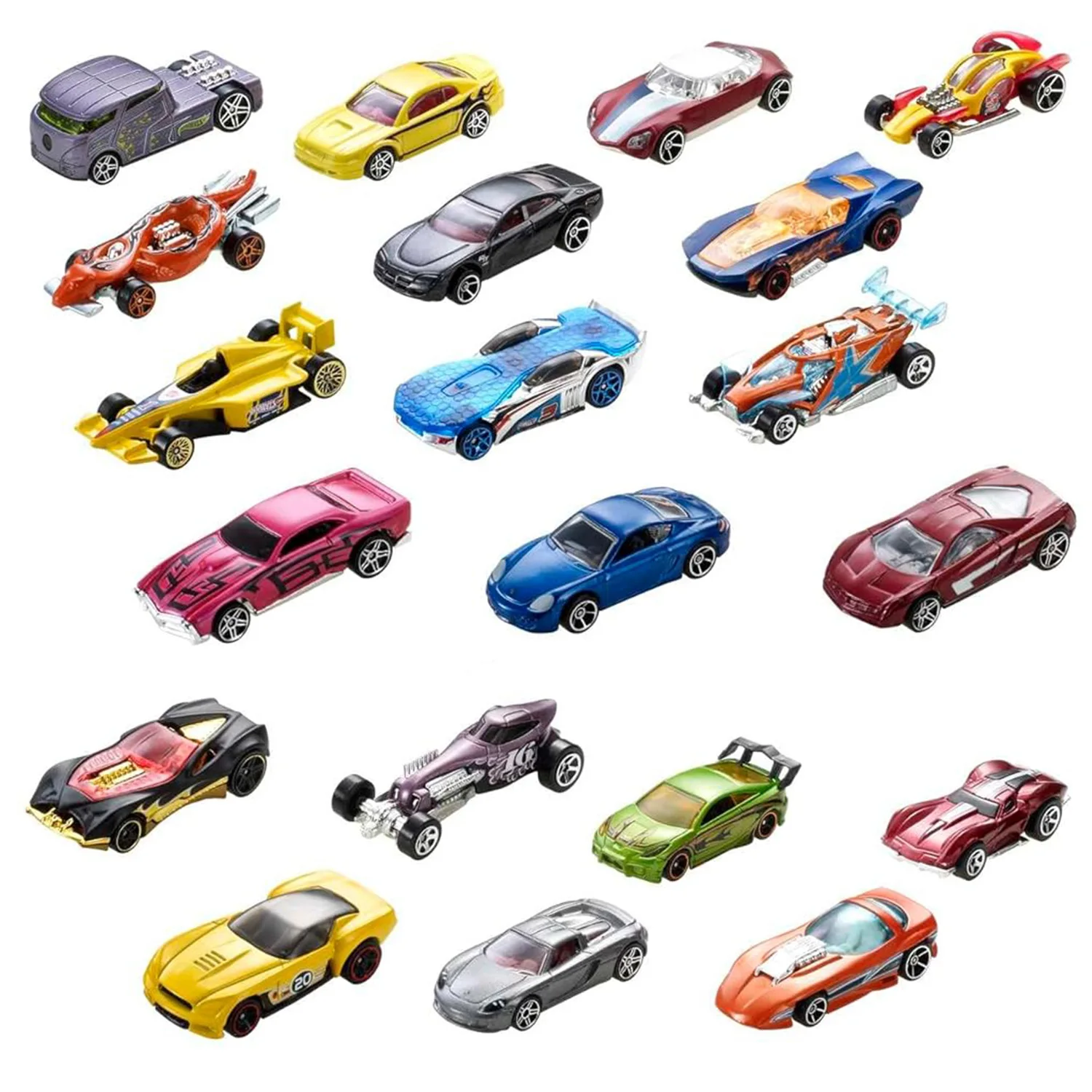 Hot Wheels-paquete de 10 coches para fiestas, surtido aleatorio, 2014 y más reciente