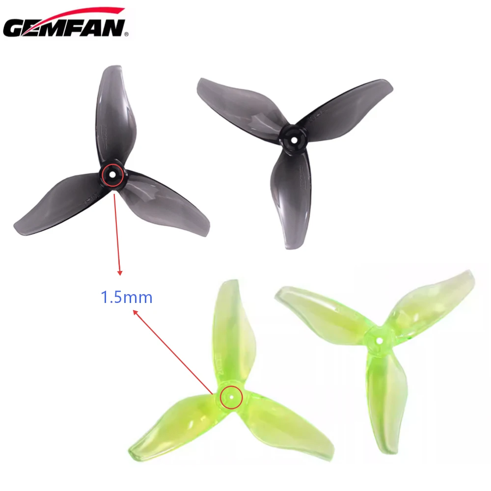 4/8 pairs Gemfan Hurricane 2023 2023S-3 single hole 1.5mm 2inch propeller for 1105-1108 Motor RC Drone FPV Racing Toothpick