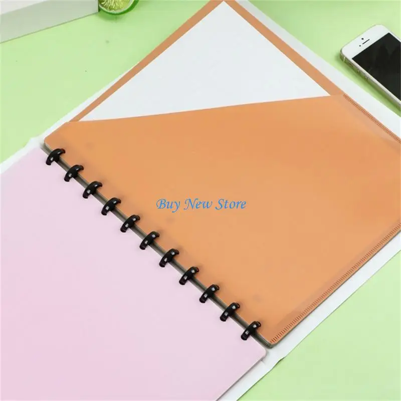 

20CE 5Pcs 11 Holes Punched Binder Dividers with Pocket 9.5x11.5Inch Binder Dividers 3 Holes Punches Notebook Refill Paper