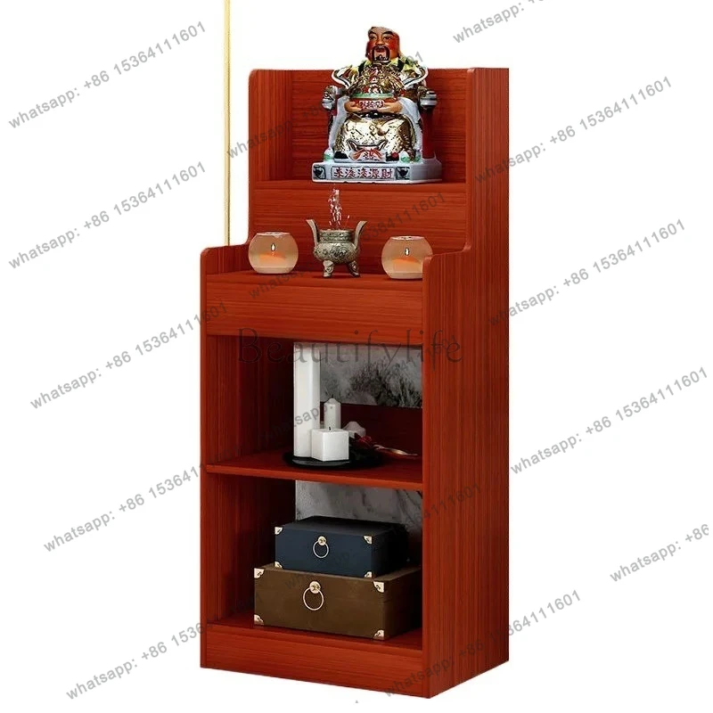e****mical household Buddhist niche vertical cabinet Bodhisattva Buddhist table offering table Gongtai people and wealth
