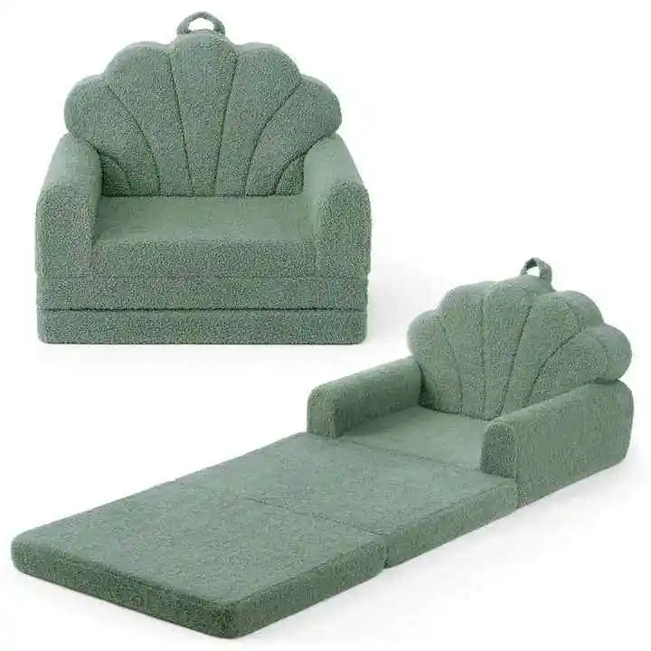 

Modern Convertible Sofa Washable Soft Fabric Cover Comfortable Fold Chair for Bedroom Hospital Toddler Comfy Lounger for Living