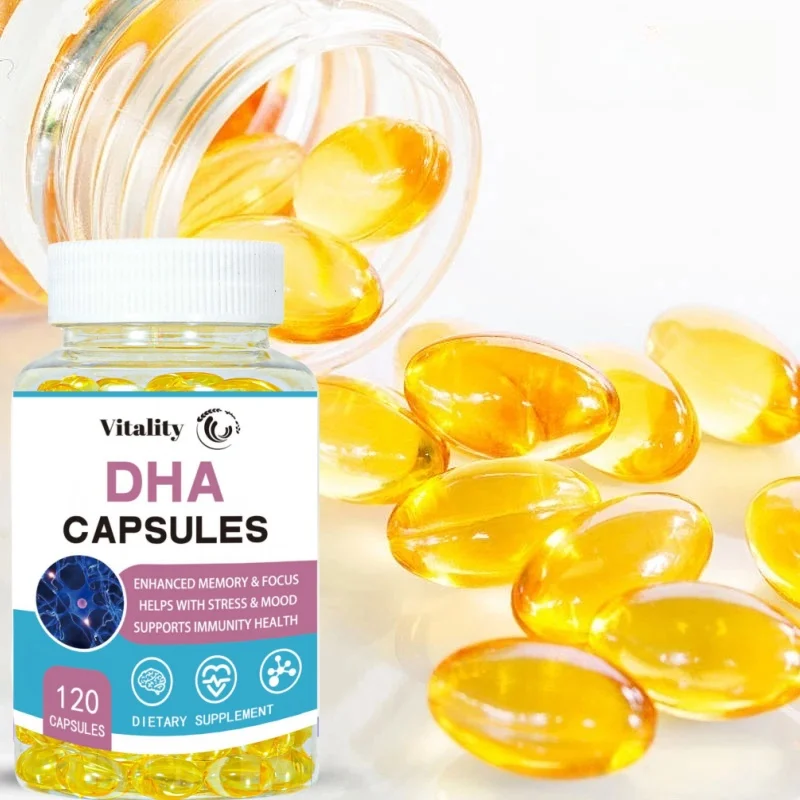 Vitality High IQ Brain Booster Supplement DHA Vitamin Capsules Improve Memory Mental Focus Nerve Energy and IQ Spirit