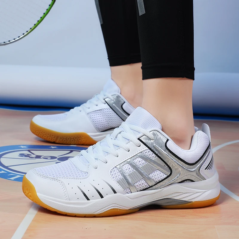 New Men Tennis Sneakers Breathable Training Tennis Sneakers New Badminton Non Slip Women Training Footwear Big Size 36-47