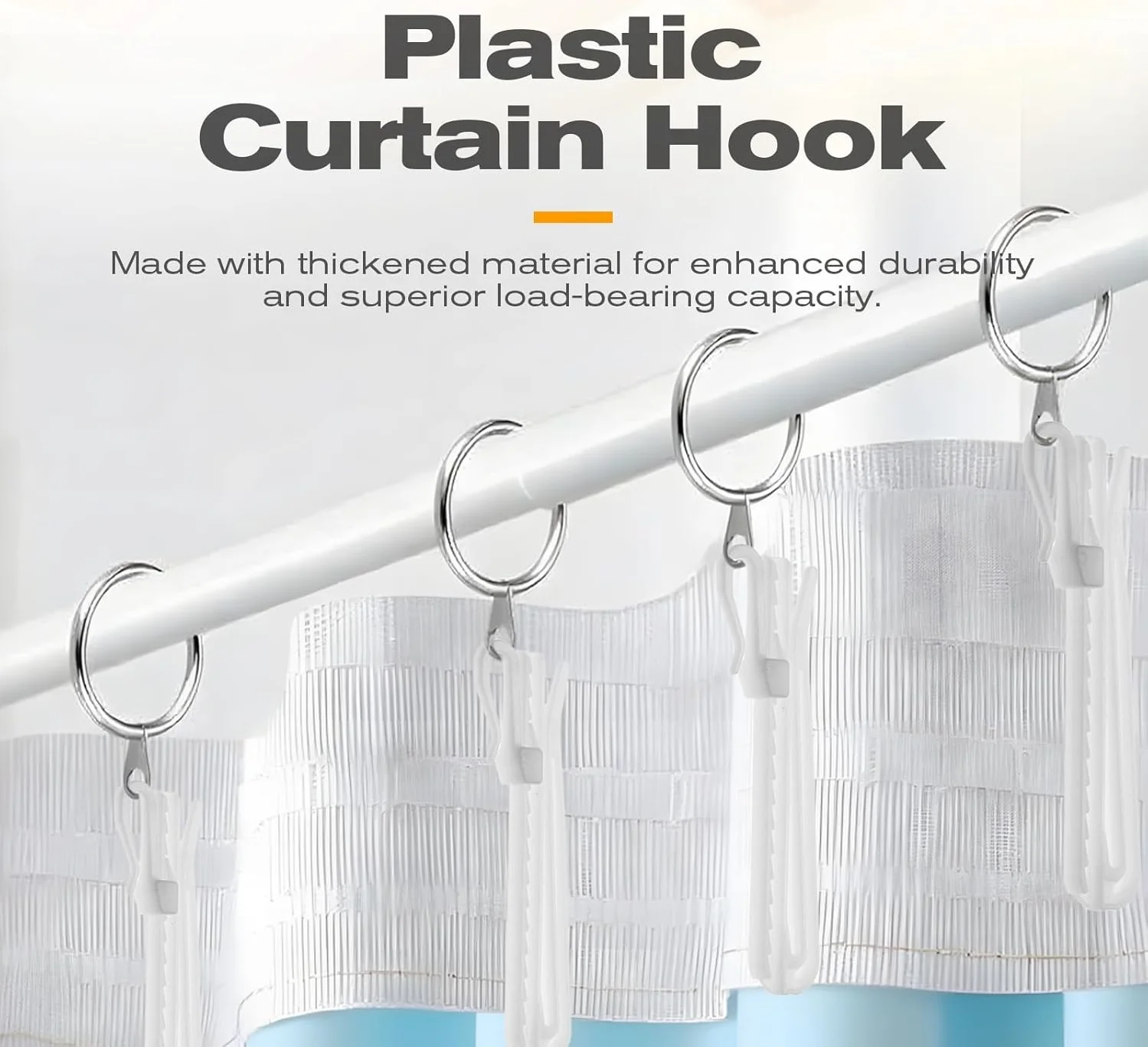 200pcs Adjustable Curtain Hooks Pinch Pleat Clamps Ratchet System Clips 8.6cm/3.42