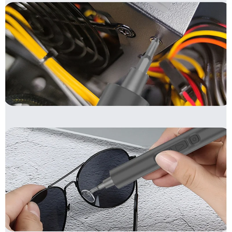 

AA21-Mini Electric Screwdriver 28 In 1 Electric Screwdriver Kit Magnetic Precision Screwdriver For Laptop Phone - A