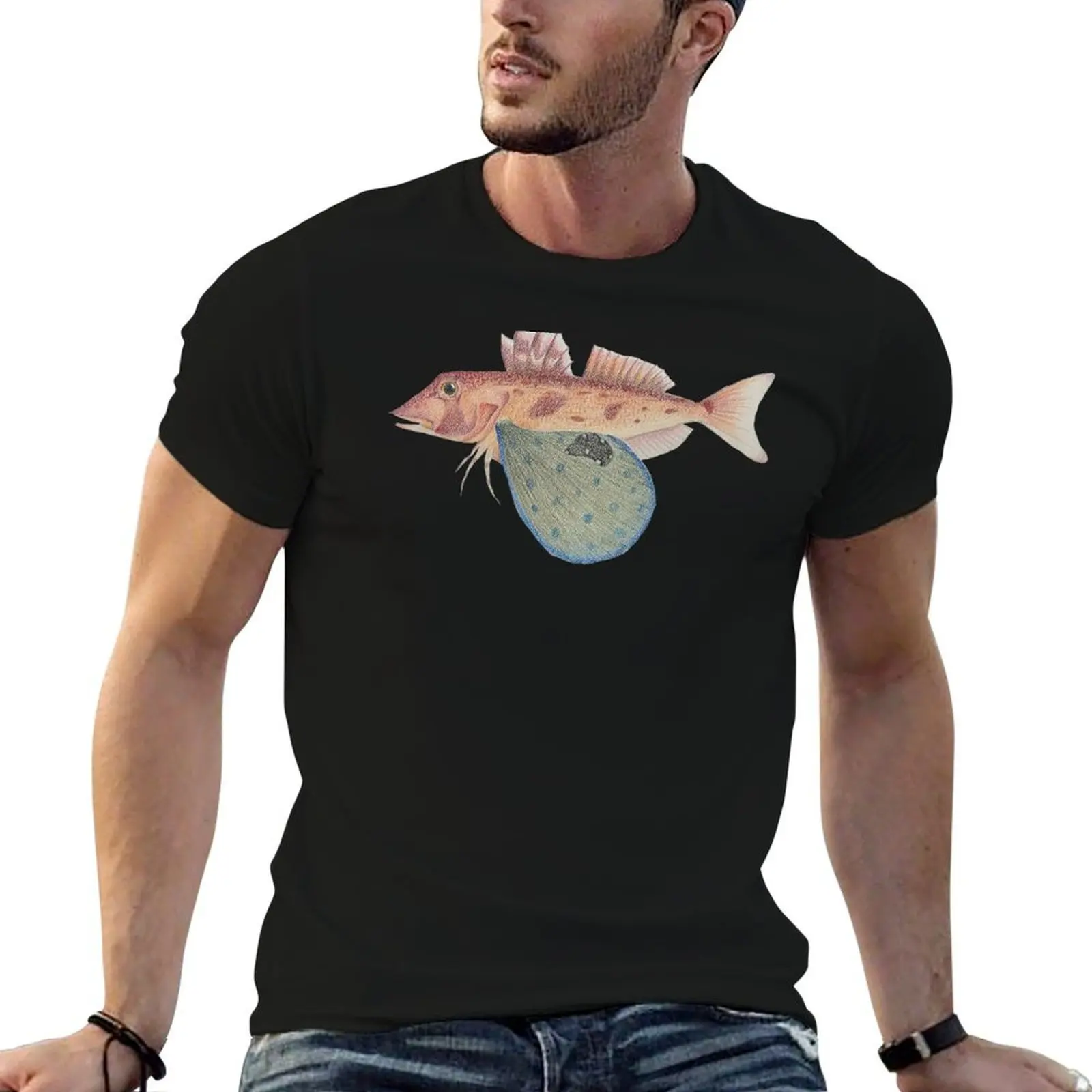 

NZ Red Gurnard T-Shirt man t shirt heavy cotton man tshirt T-Shirt