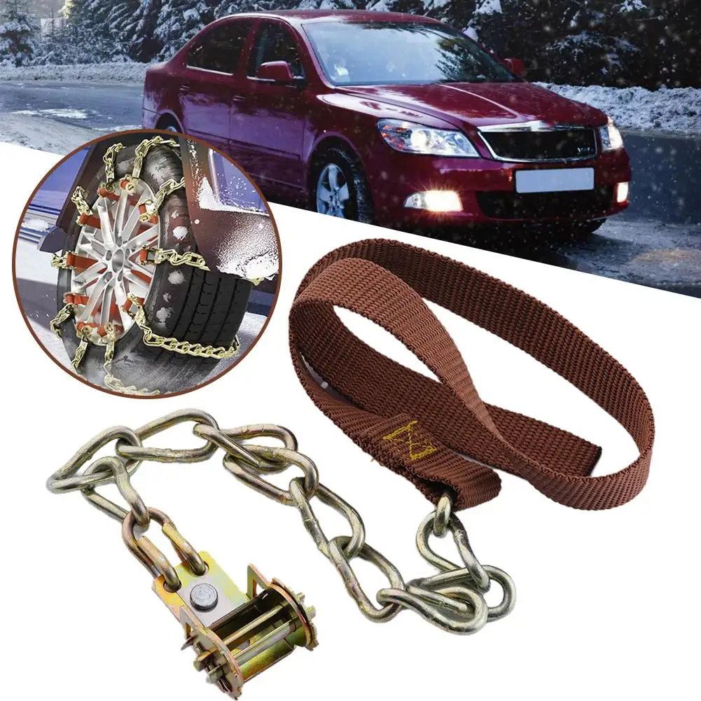 Car Winter Snow Chains Iron Snow Chain Non-slip Chain Anti Suv Chains Tire Powerful Skid Snow Wheels Truck Supplies 1t Chai A9P2
