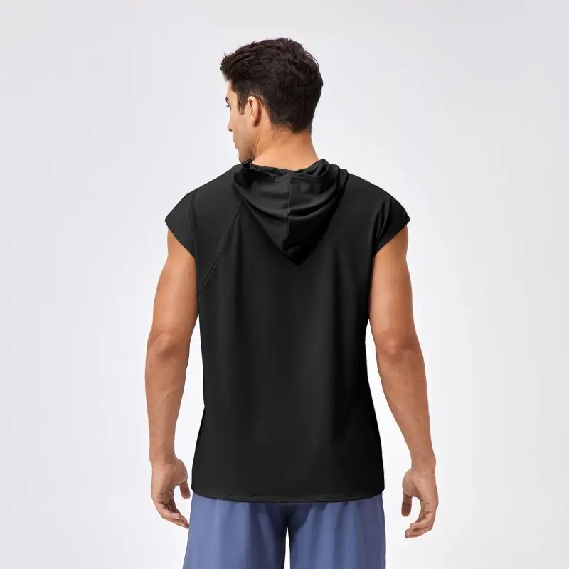 Camisetas sem mangas de secagem rápida para homens ao ar livre correndo basquete fitness respirável topos para adultos ginásio exercício camisetas