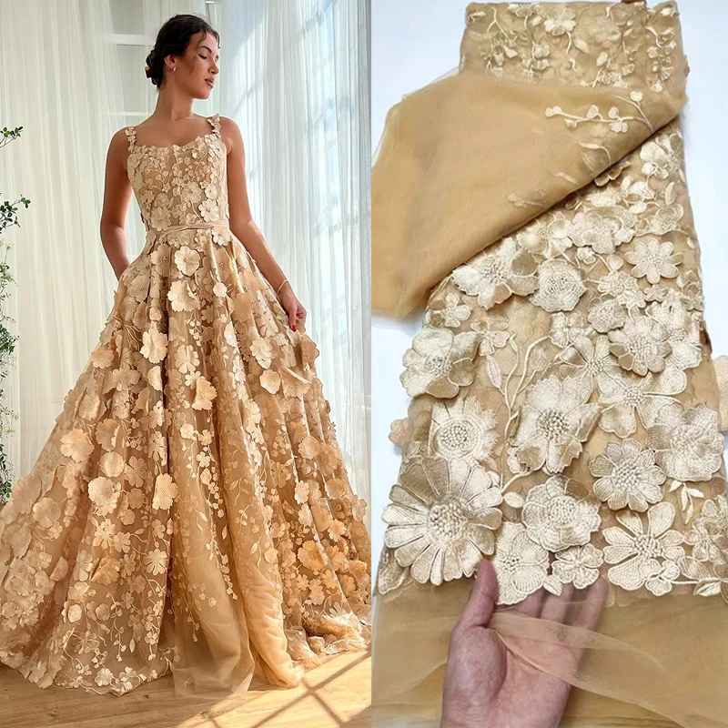 

High Quality African Lace Fabric for Wedding 2026 Embroidered France Mesh Lace Fabrics Multicolor Nigerian Guipure Cord Lace