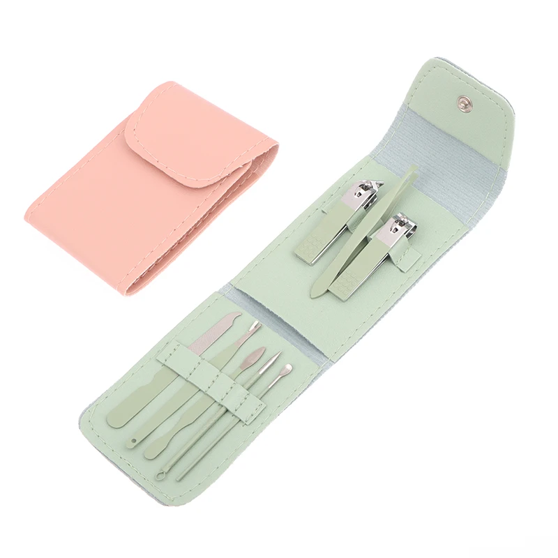 8pcs Professional Nail Clippers And Cuticle Nippers Set With Case Manicure Set Pedicure Sets Nail Clippers