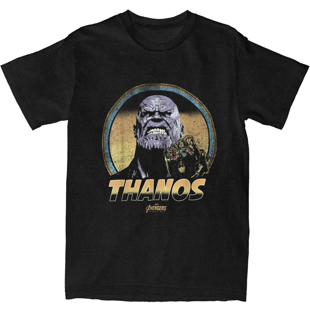 Camiseta de Infinity War Thanos, camisa de manga corta Vintage, 100% algodón, cuello redondo, talla grande, novedad, Verano