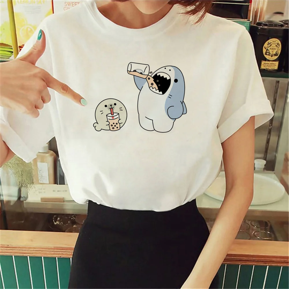 Bubble Tea t shirt women designer tshirt girl harajuku clothing