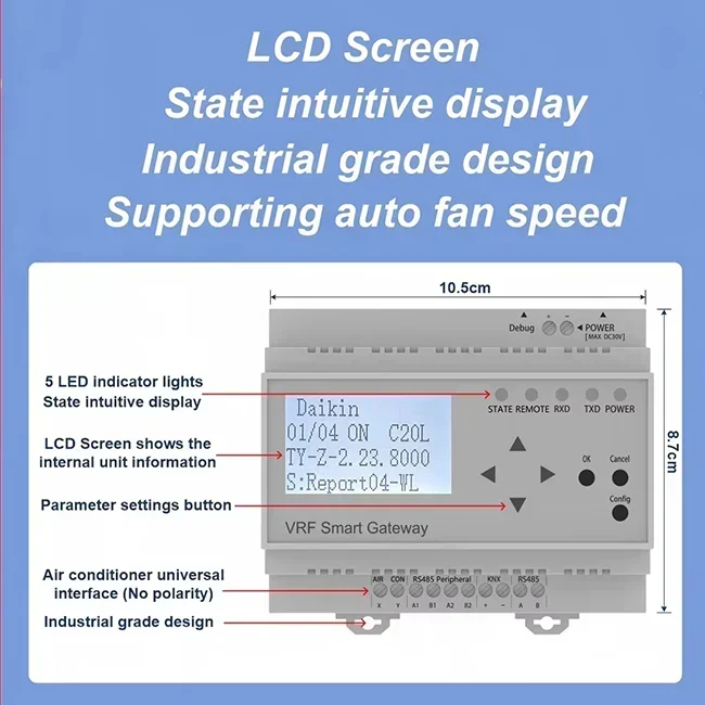 2025   Smart Home VRF Central air Conditioning Controller Zigbee Wifi Gateway APP Remote Voice Control