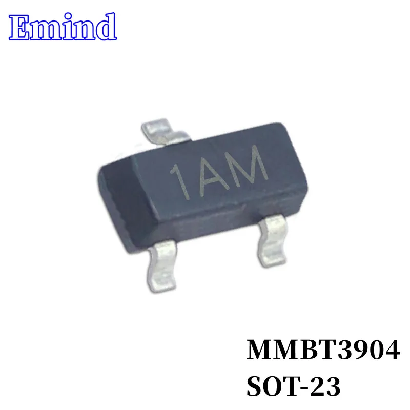 100/300/500Pcs MMBT3904 SMD Transistor Footprint SOT-23 Silkscreen 1AM Type NPN 40V/200mA Bipolar Amplifier Transistor