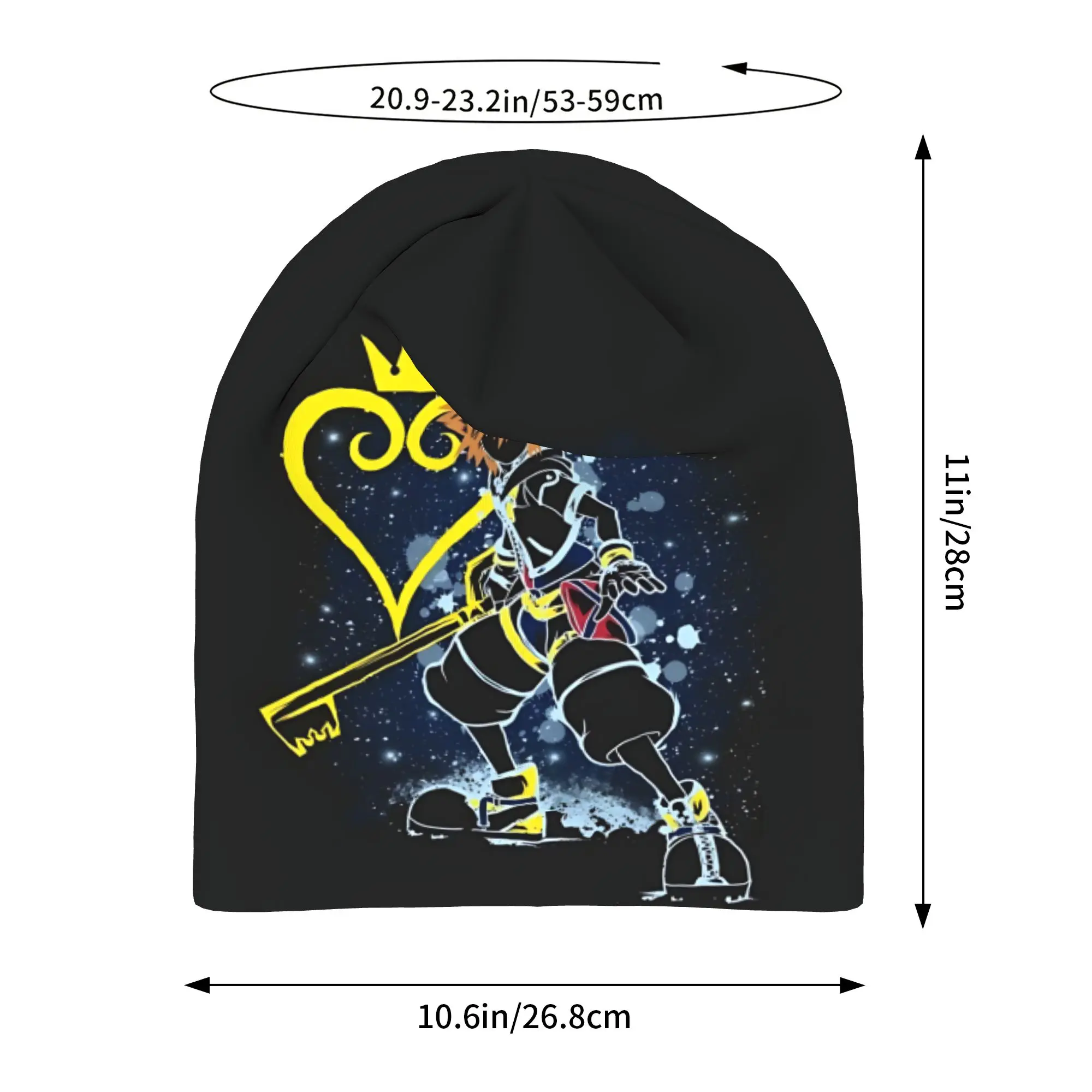 Gorros   Fashion Hats Sora Keyblade Art Print Thin Hat Bonnet Hipster Skullies Beanies Caps Men Women's Earmuffs