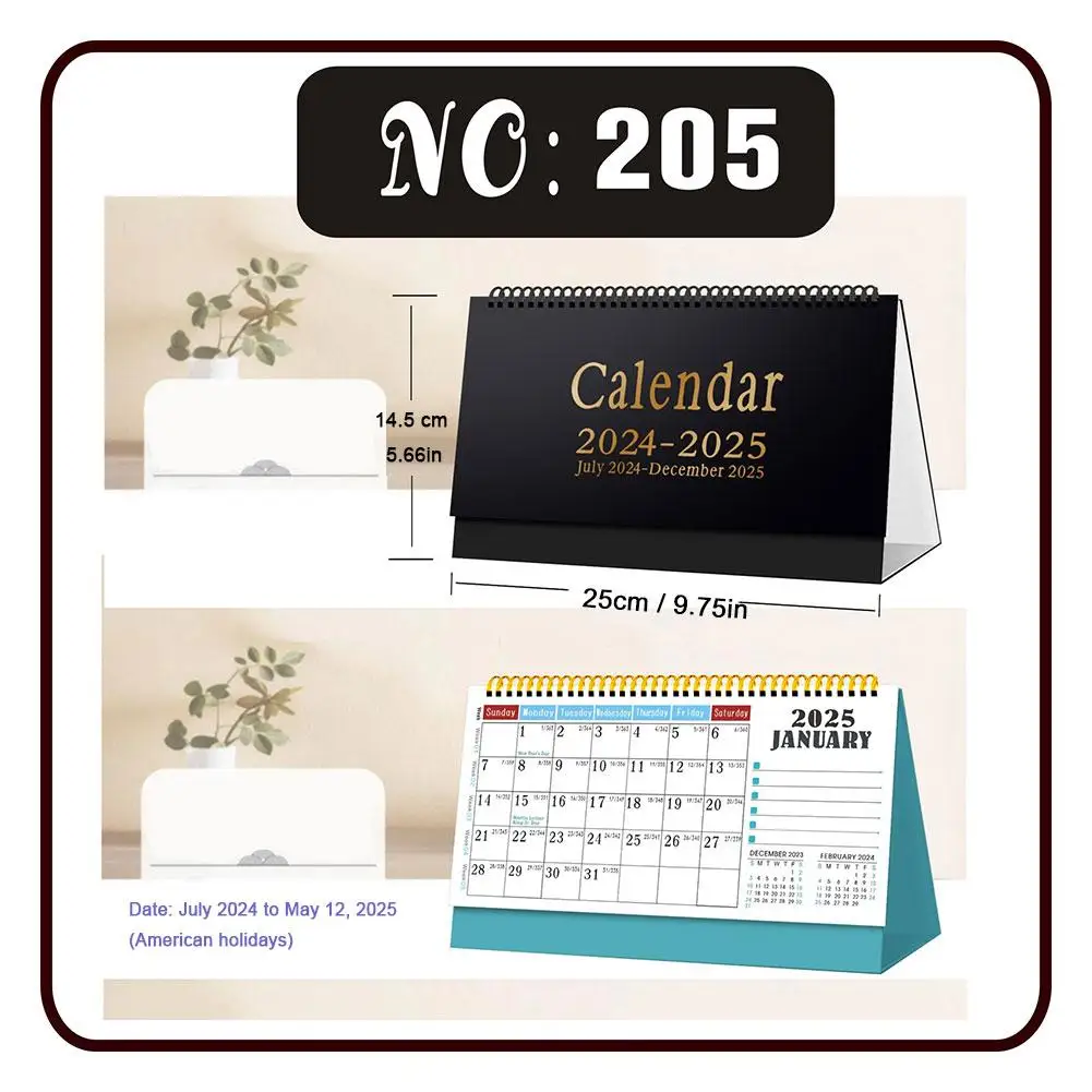 Desk Calendar 2024-2025 Standing Flip 18 Months Calendar July 2024 To Dec 2025 Flip Desktop Calendar Academic Year Desk Calendar