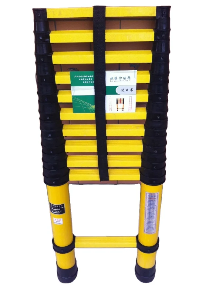 Opvouwbare antislip geïsoleerde glasvezel trapladder