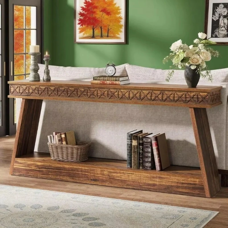 

Console table rustic wood easy to assemble