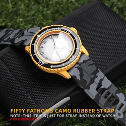 New Silicone camouflage Watchbands Quick Release for Blancpain X Swatch Watch Straps 22mm Orange Yellow Camo