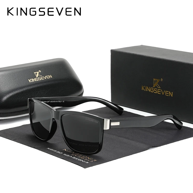 KINGSEVEN New Sports Sunglasses For Men Fashion Zebra Stripe High Quality TR90 Glasses UV400 Polarized HD Eye Protection Eyewear