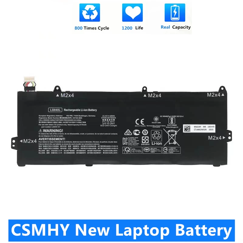 

CSMHY New LG04XL HSTNN-IB8S Аккумулятор для ноутбука HP Pavilion 15-DK0015LA 15-CS1001LA 15-CS1002LA 15-CS1067TX CS1070TX L32654-005