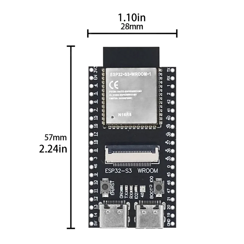 ESP32S3 WROOM Płytka rozwojowa kamery OV2640 OV5640 Moduł kamery na pokładzie