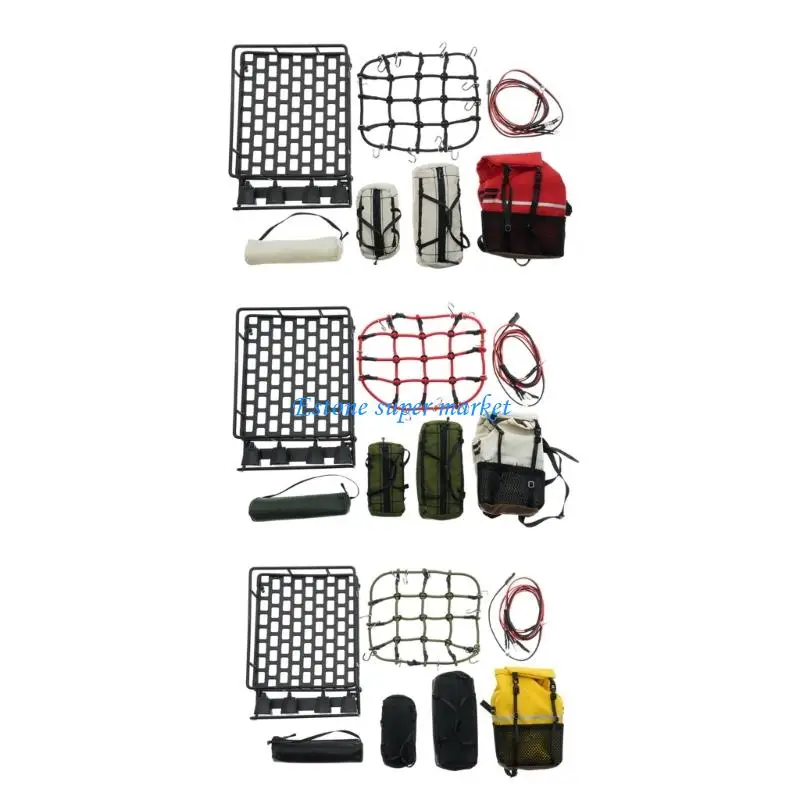 

090B Universal Remote Control Crawlers Accessories Roof Rack Cargo Net Decoration