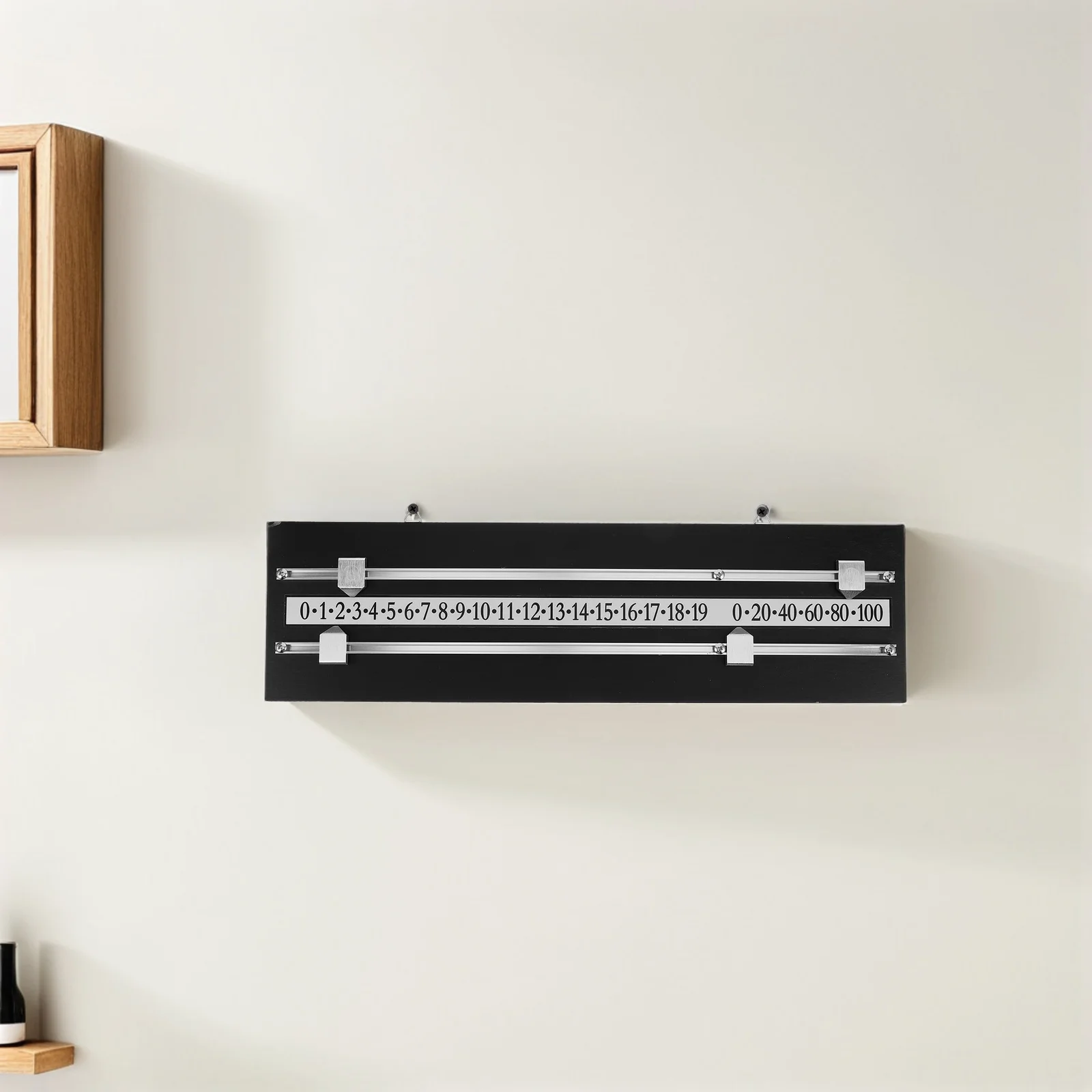 

1 комплект настенного табло для бильярда, двойной трек, дизайн, точное хранение очков, многоразовый держатель очков для снукера с подвеской