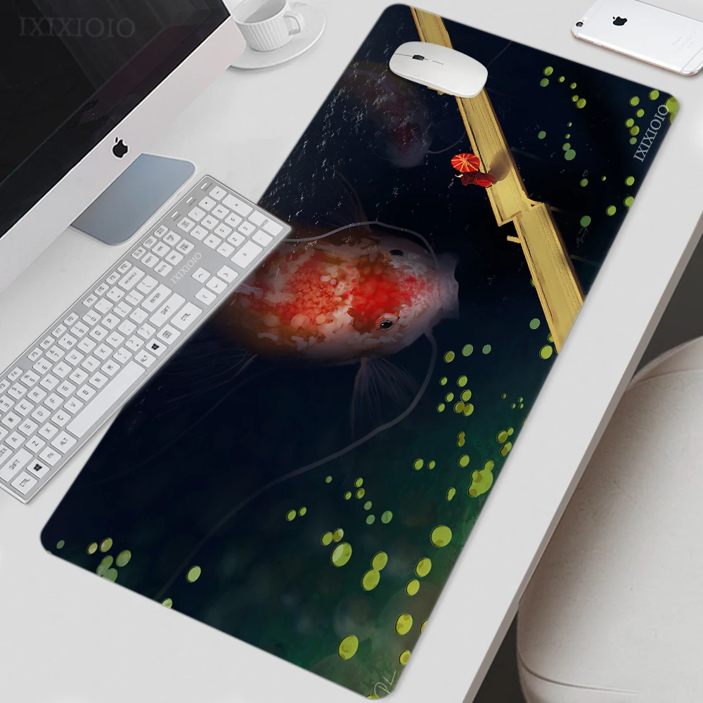 Lucky Koi Mouse Pad Gaming XL Computer Custom Large Mousepad XXL Playmat Soft Carpet Office Non-Slip Gaming laptop Mice Pad