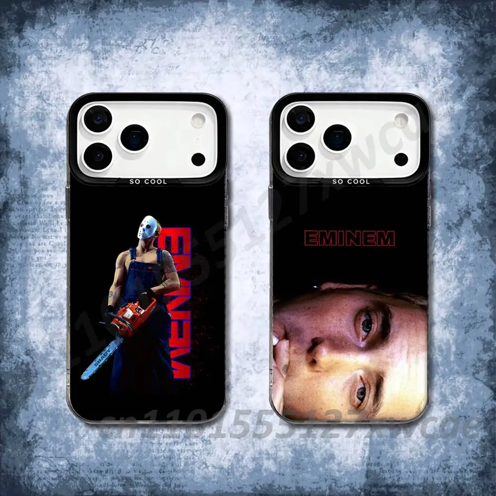 E-Eminem Slim Shady Rapper Phone Case For 15,16,17,13,14,11,12,Pro,Max,Plus,E,Air,Mini Color Shockproof Back Matte Cover