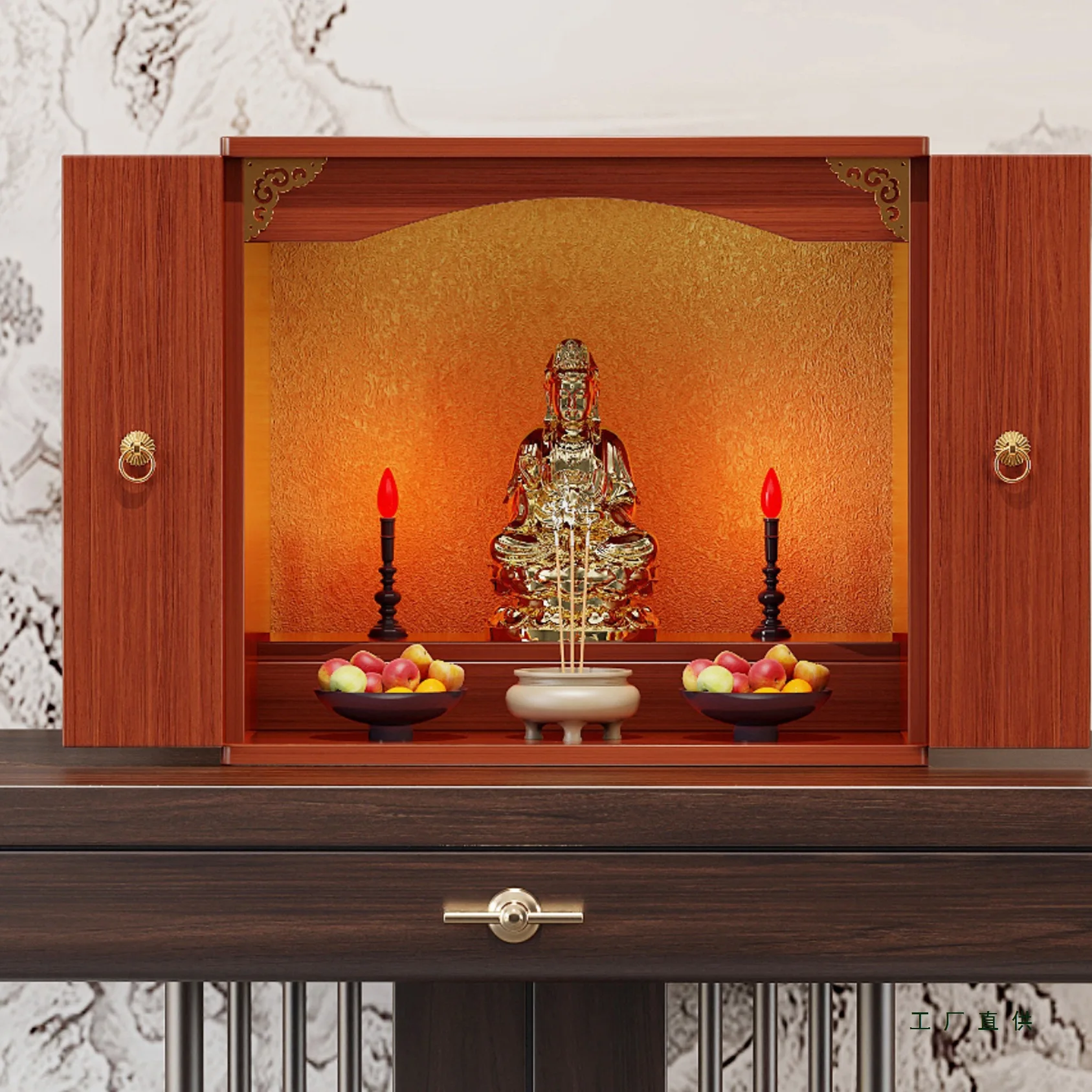 DSA Buddhist niche wall-mounted tribute table for household use can be placed on Guanyin supply table, God of Wealth cabinet,