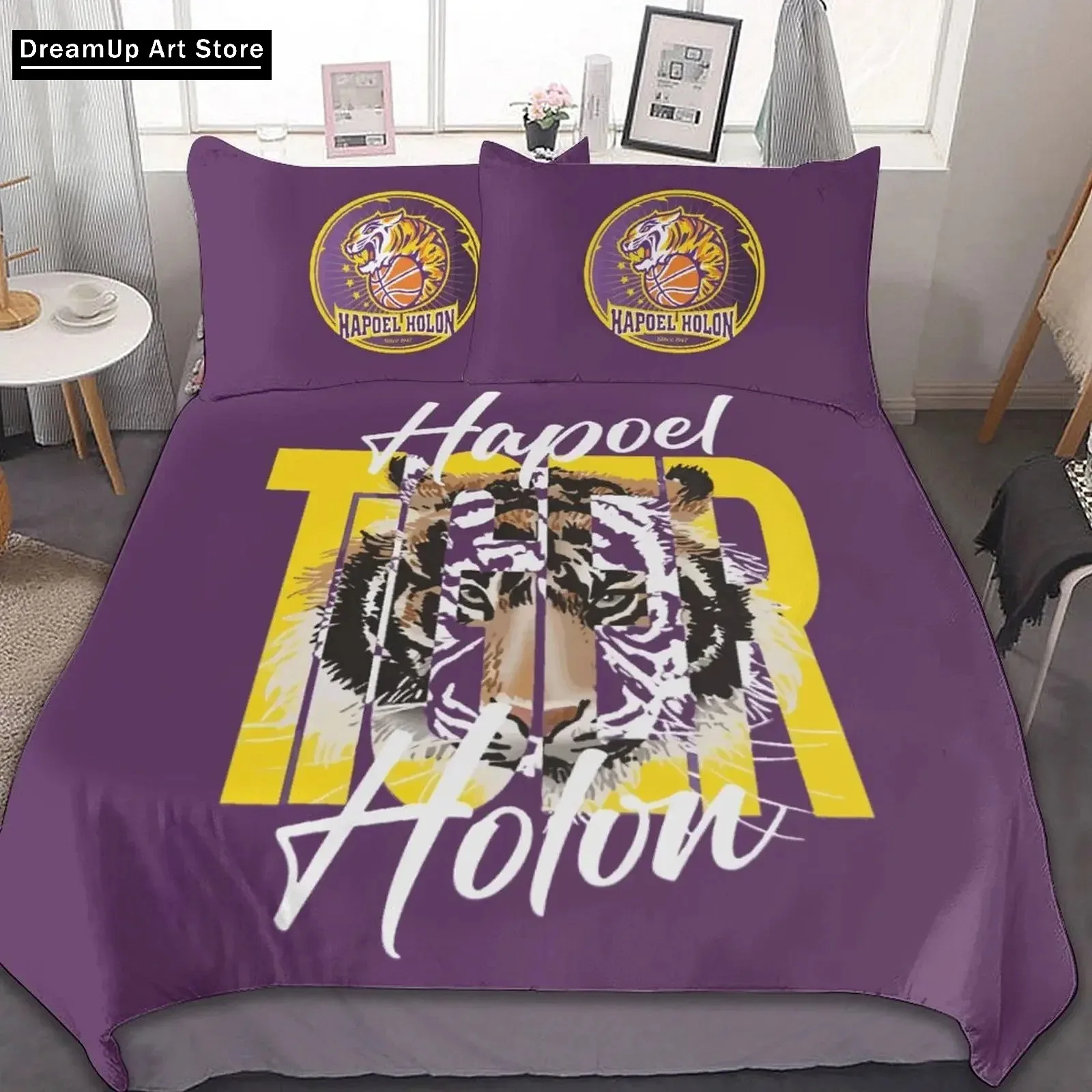 3D Print Hapoel Holon BC Bedding Set Quilt Cover Bed Cover with Pillowcase Twin Single Queen King Size Boys Adult Home Textile