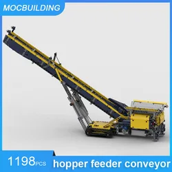 MOC Building Blocks Mobile Hopper Feeder Conveyor Belt Model DIY Assemble Bricks With PF Motor Collect Toys Xmas Gifts 1198PCS