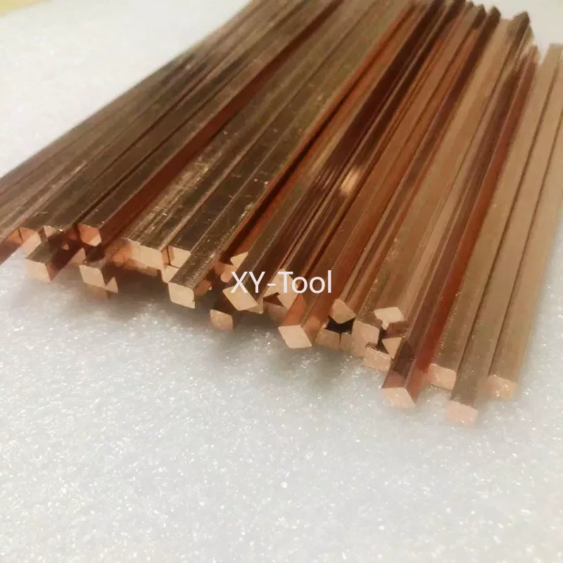 T2 Red Copper Flat Bar Strip Pure Copper Square Bar Rod CNC Material Thick 1mm 1.5mm 2mm 2.5mm 3mm 3.5mm 4mm 5mm 6mm 8mm~15mm
