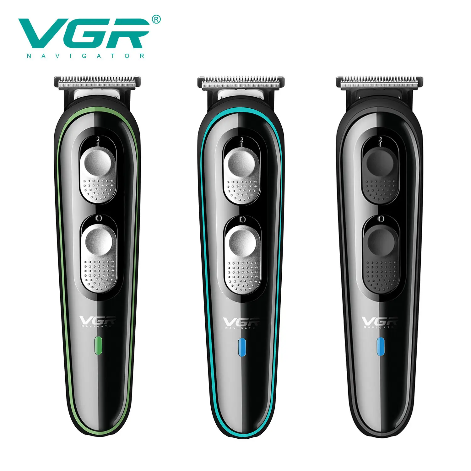 VGR 055 プロフェッショナルバリカンメンズ防水ヘアトリマーグルーミングツール充電式コードレスバリカン理容室用