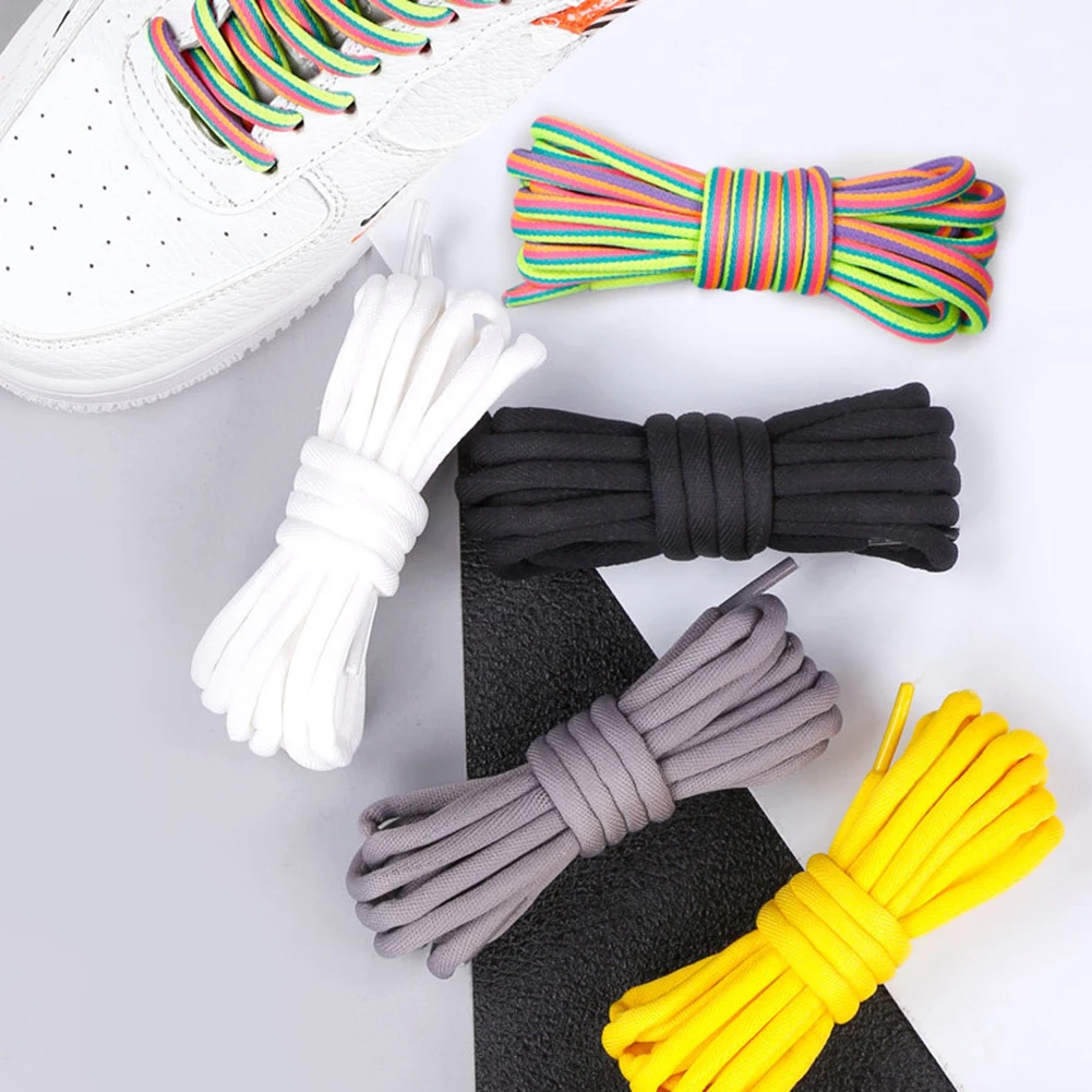 1 Pair Classic Round Shoelaces Leisure Sport Shoe laces Outdoor Men And Women High Quality Shoelace Fashion Multi Color