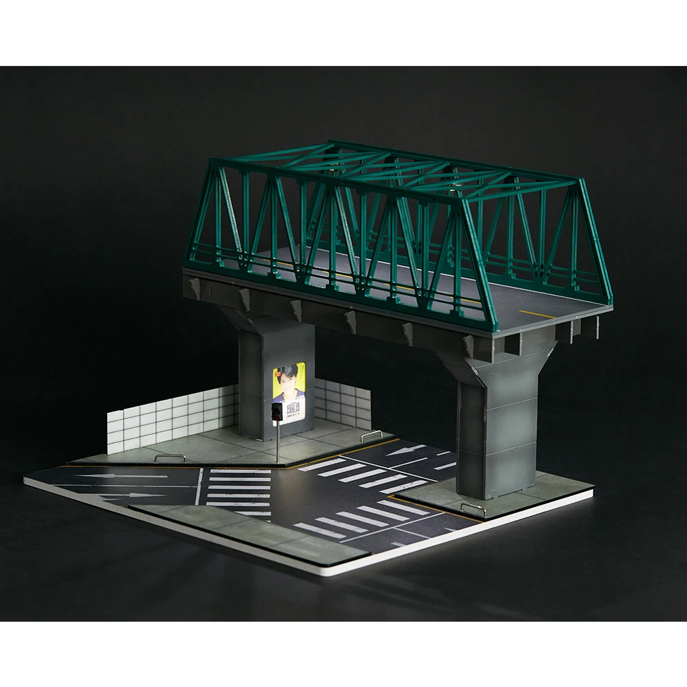 

1/64Urban Elevated Car Scene High-end Luxury ABS Material UV Spray Painting Model Car Scene Decoration(Excluding Car and figure)
