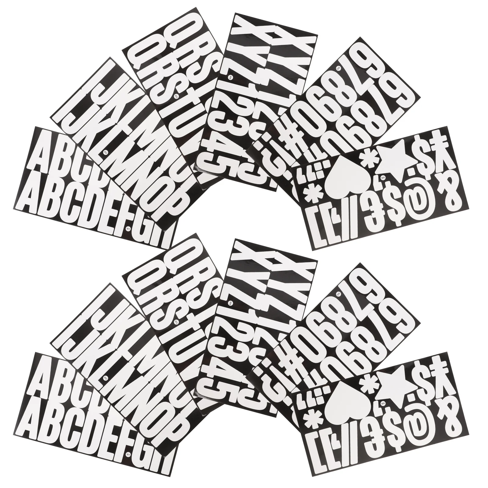 2 set 2 Sets Letters Stickers Alphabet Letter Stickers For Bulletin Mailbox Outdoor Doorplate Self-Adhesive Decals Removable