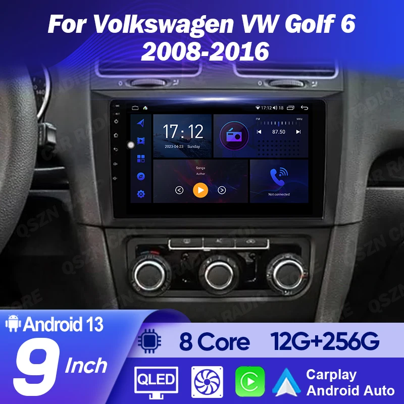 

QSZN 4G Android Auto Wireless CarPlay Car Radio For VW Volkswagen Golf 6 2008-2016 GPS Navigation Multimedia Stereo Screen DSP