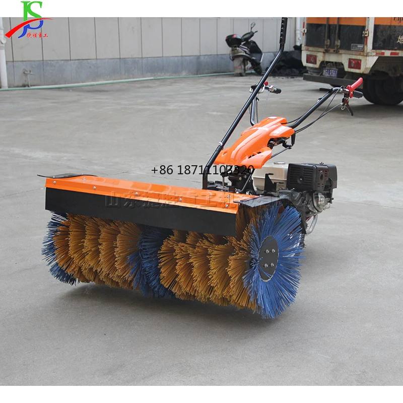 Gasoline Roller Brush Snow Remover District property snow clearing machine Self-propelled full gear snowplow