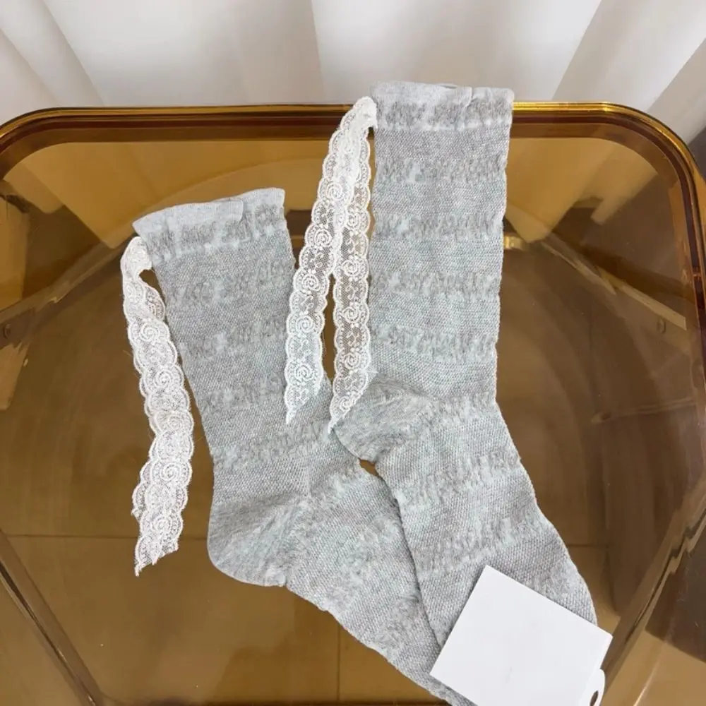 3 أزواج لطيف كشكش مقوس دانتيل الجوارب رقيقة Ins نمط منتصف جوارب أنبوبية لوليتا الجوارب النسائية الحلو الجوارب النساء فتاة