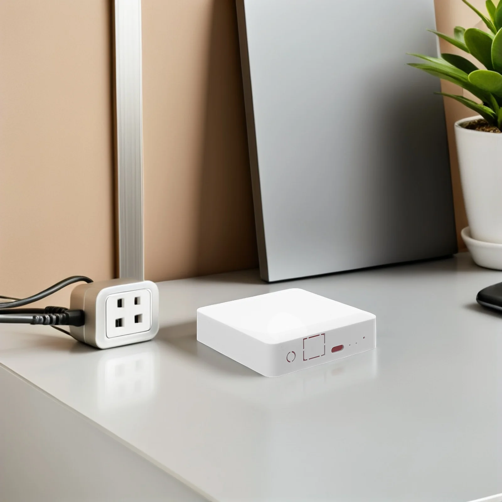 

Router Shell Box 3.14"X0.79" Compact Network Device Enclosure For Gateway Protection Portable Business Travel Use