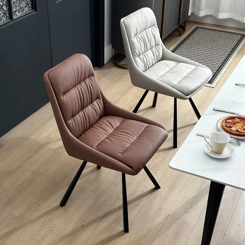 Simple rotatable upholstered backrest computer chair, modern office negotiation chair