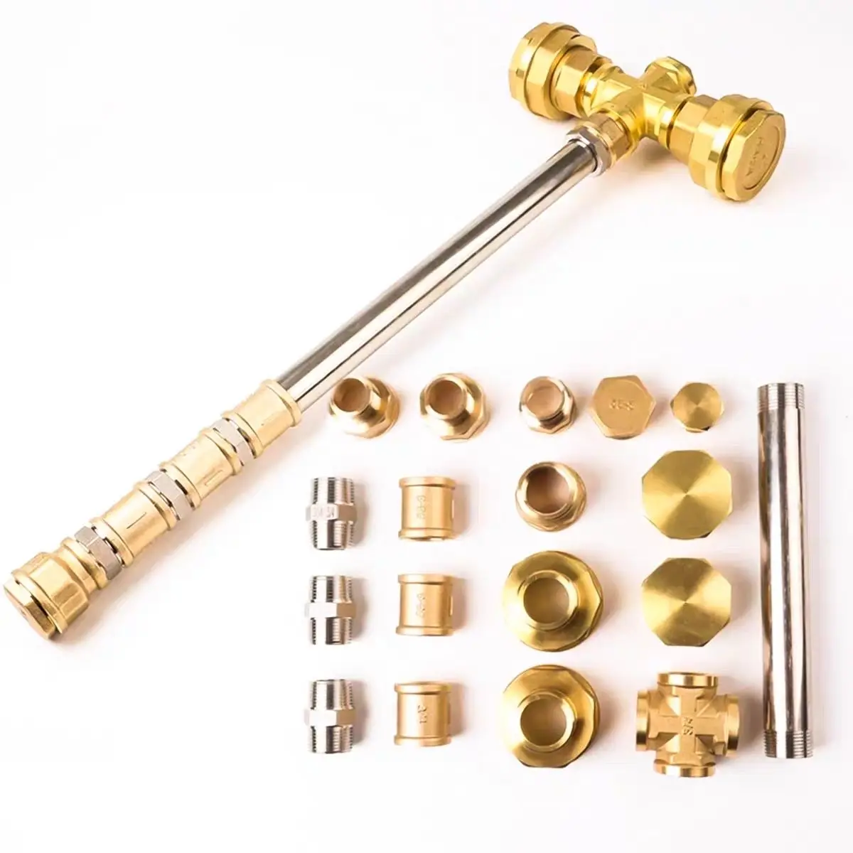 40 ซม.DIY ประกอบค้อนฟ้าแลบกลางแจ้งแบบพกพา EDC ค้อนเครื่องมือรถฉุกเฉินเครื่องมือทุบหน้าต่าง