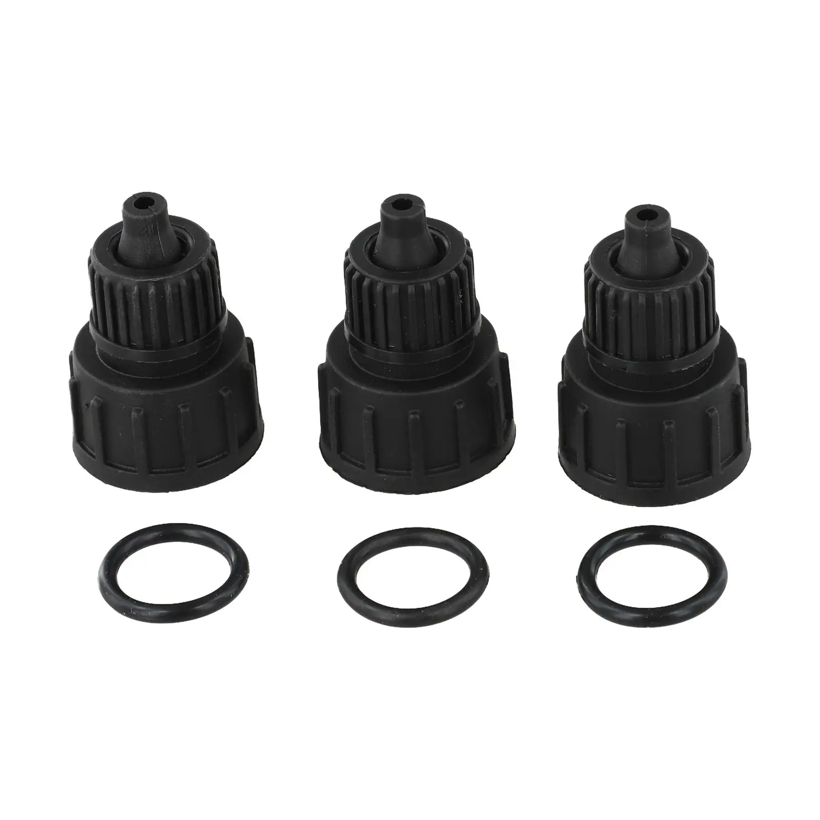 3-Pack Reusable Drip Irrigation Hose Adapter with Reusable Plastic Construction for Sustainable Drip Irrigation Setup