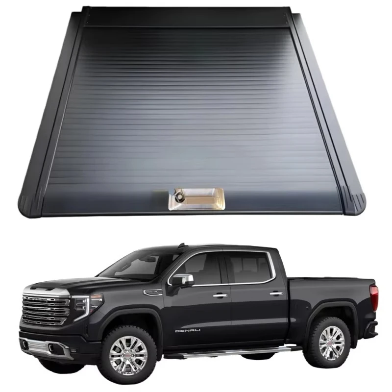

Aluminum Alloy Manual Universal Fit Roll-Up Tonneau Cover with Locking System Waterproof & Tailbox Design