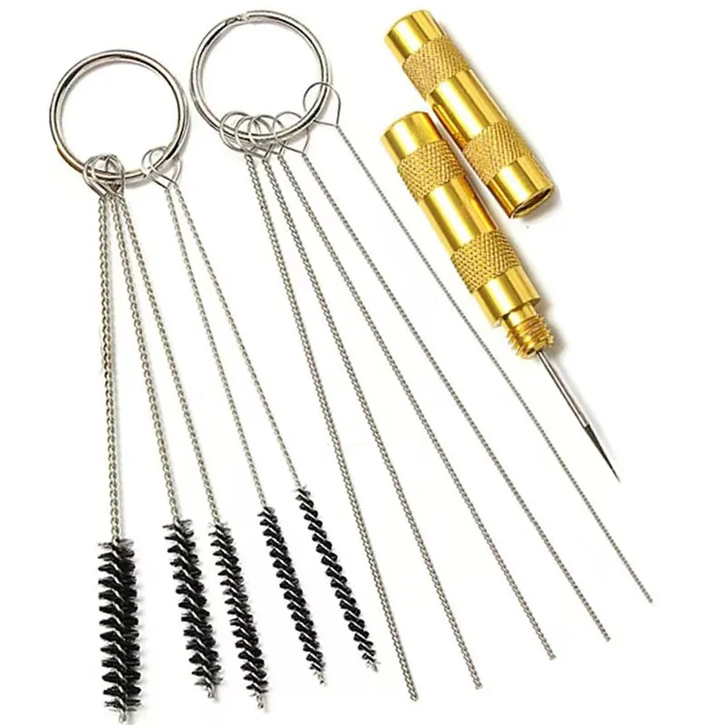 11pcs/set Airbrush Spray Gun Nozzle Cleaning Kit Needle & Brush Set Repair Tool