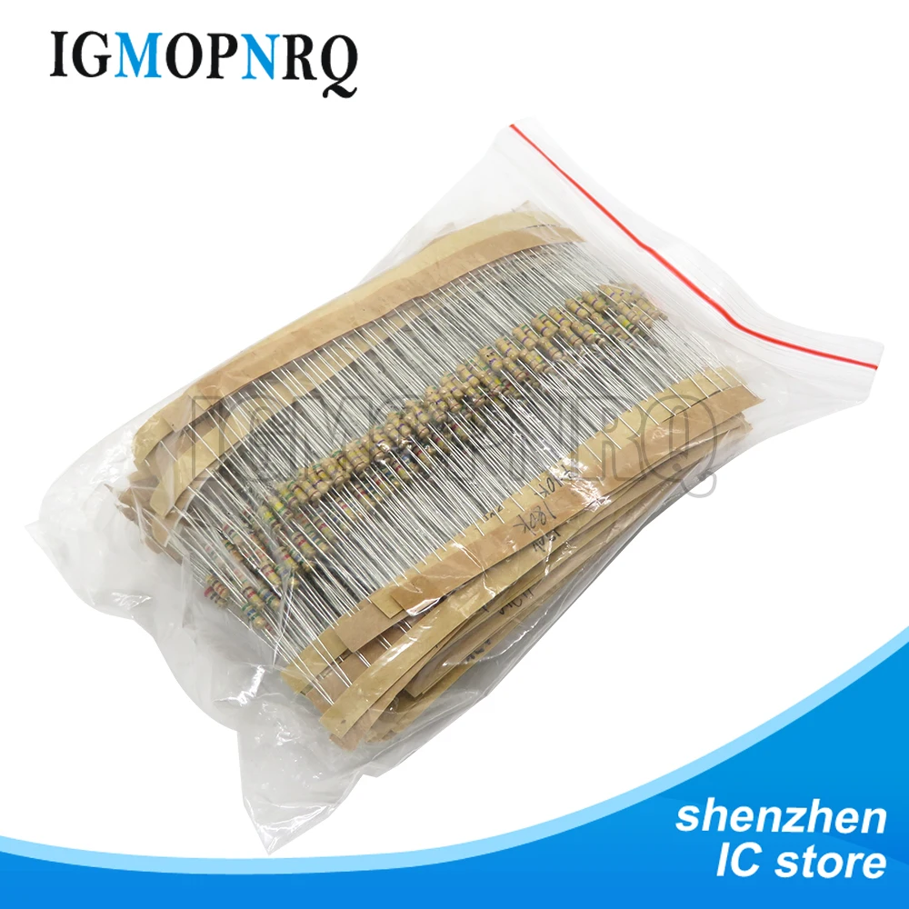 3120pcs 156Values Electric Unit 1/4W Power Metal Film Resistor Kit 1R-10M 1% Tolerance Assortment Set  1ohm-10Mohm samples pack