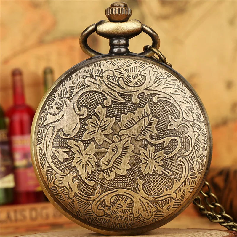 Steampunk منحوتة تاج 2014 ميلان تصميم ريترو كوارتز ساعة الجيب للرجال النساء مع فوب سترة سلسلة هدية Reloj دي Bolsillo