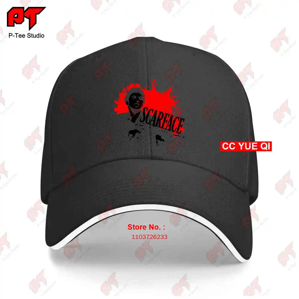 Scarface Tony Montana Blood Splatter Little Friend Pacino Gangster Baseball Caps Truck Cap ZHXN